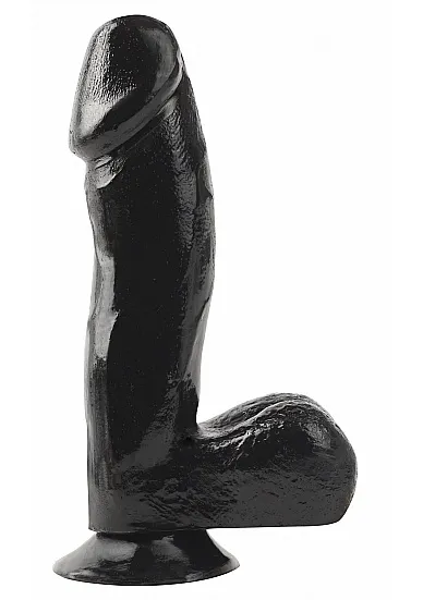 SexShop - Dildo realistyczne z przyssawką - PIPEDREAM Basix Rubber Works 6.5" Dong with Suction Cup - Czarny - online