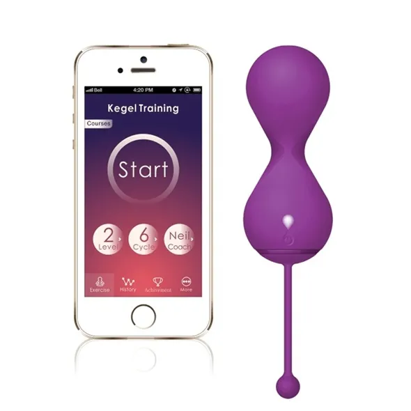 SexShop - Sterowany aplikacją trenażer mięśni Kegla - Magic Motion Smart Kegel Ball Twins Purple - online