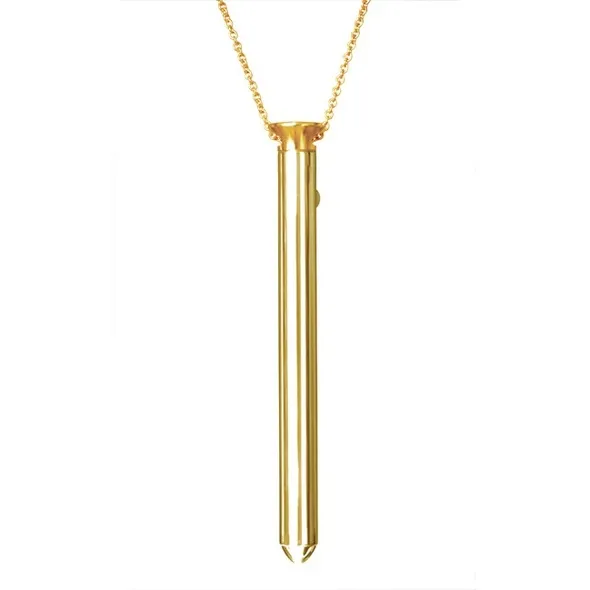 SexShop - Masażer łechtaczki naszyjnik - Crave Vesper Vibrator Necklace złoto 24K - online
