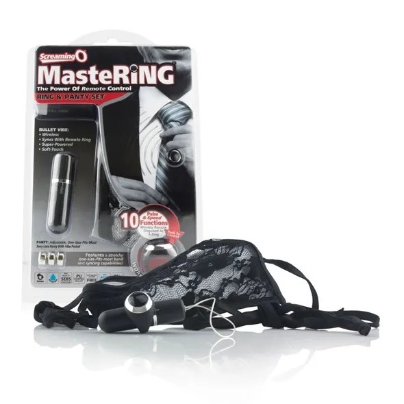 SexShop - Wibrator zdalnie sterowany - The Screaming O MasteRing Remote with Panty  - online