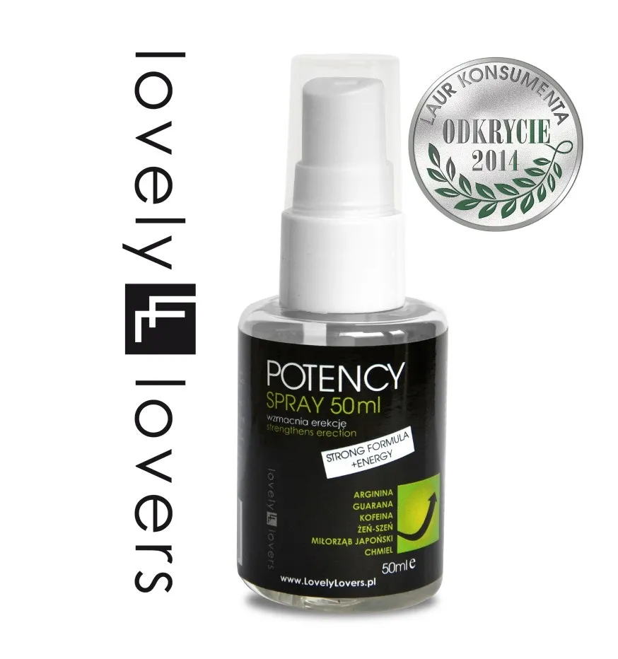 SexShop - Spray wzmacniający erekcję - Lovely Lovers POTENCY Spray 50ml STRONG FORMULA + ENERGY - online
