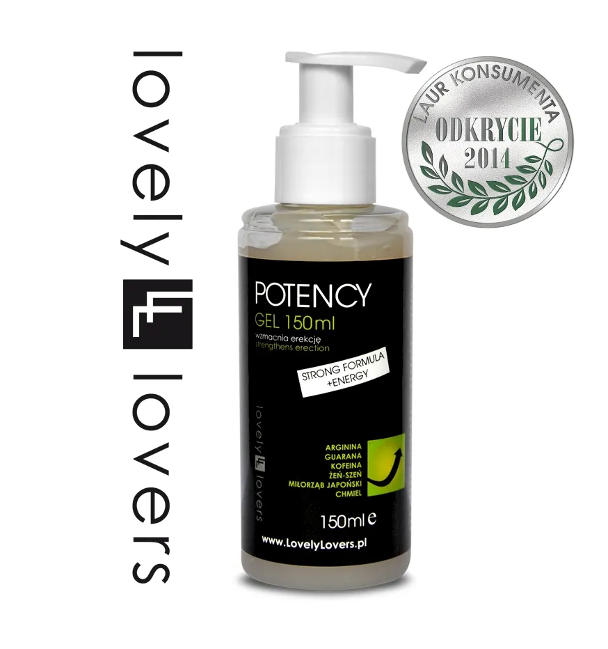 SexShop - Żel wzmacniający erekcję - Lovely Lovers POTENCY Gel STRONG FORMULA + ENERGY 150ml  - online