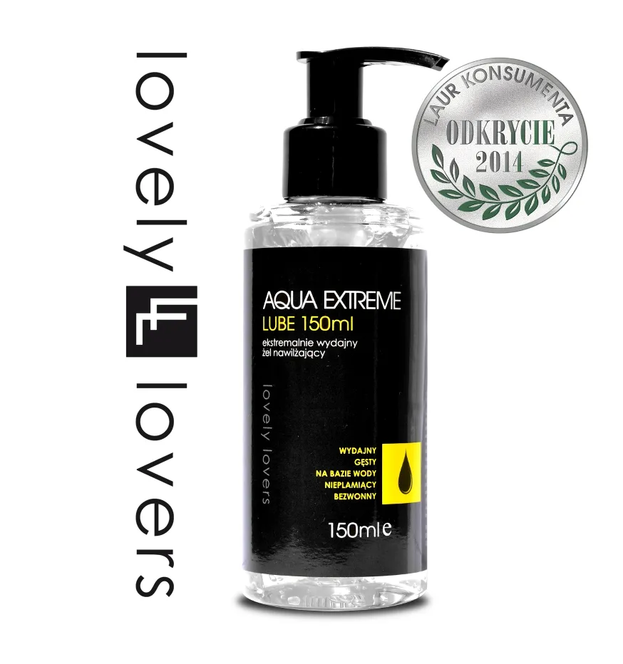 SexShop - Żel nawilżający wodny - Lovely Lovers AQUA EXTREME Lube 150ml - online