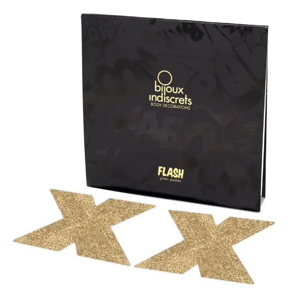 SexShop - Naklejki na sutki - Bijoux Indiscrets Flash  - złoty krzyżyk - online
