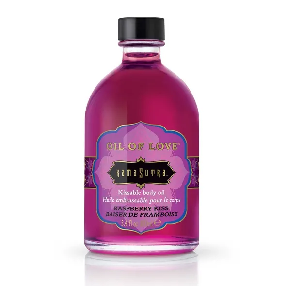 SexShop - Jadalny rozgrzewający olejek do ciała - Kama Sutra Oil of Love Malinowy - online