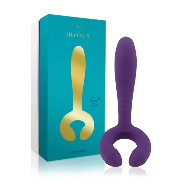 SexShop - Wibrator i masturbator dla par - Rianne S Duo Vibe Deep Purple  - online