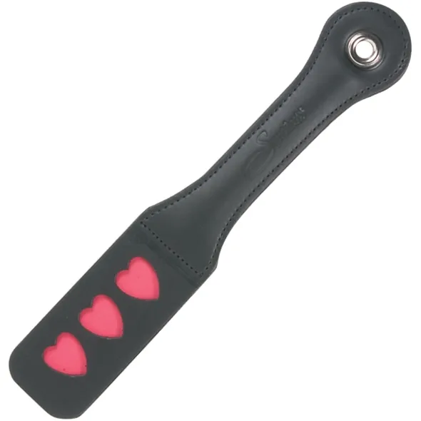 SexShop - Skórzany Pejcz miłosny -  Leather Heart Impression Paddle - online