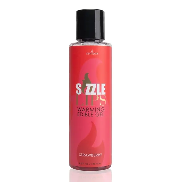 Sexshop - Sensuva Sizzle Lips Warming Edible Gel 125 ml Truskawka - Żel rozgrzewający - online