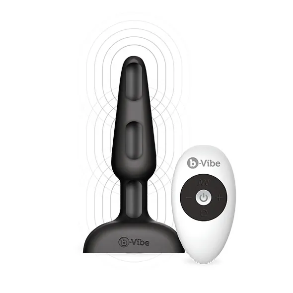 Sexshop - B-Vibe Trio Remote Control Plug  Czarny - Plug analny ze zdalnym sterowaniem - online