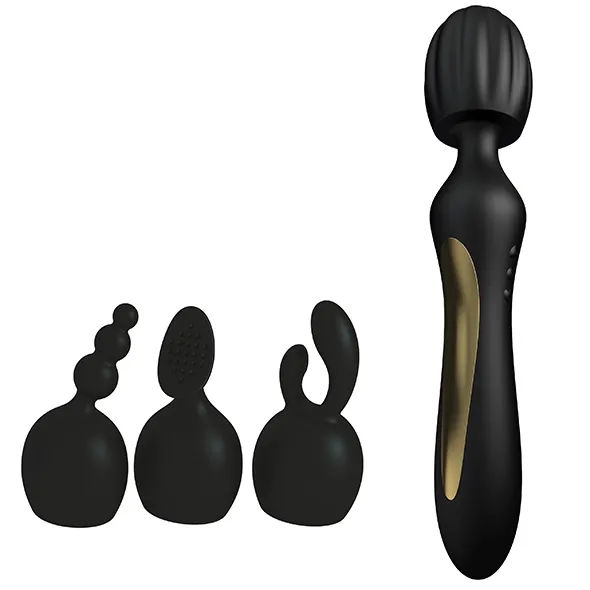 Sexshop - Kama Sutra Rhythm Bhangra Full Body Massager  Czarny - Masażer z nasadkami - online