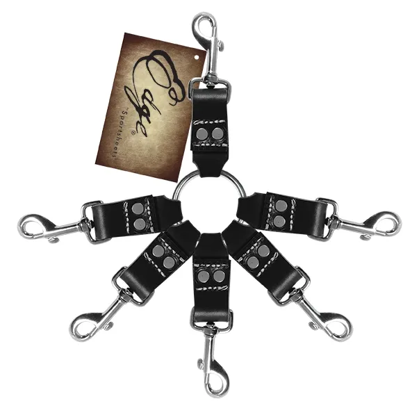 Sexshop - Sportsheets Edge Leather 6 Point Hog Tie   - Uprząż do spinania w kołyskę - online