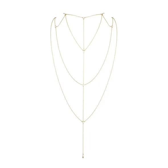 Sexshop - Bijoux Indiscrets  Magnifique Back & Cleavage Chain  Złoty - Ozdoba z łańcuszków na dekolt lub plecy - online