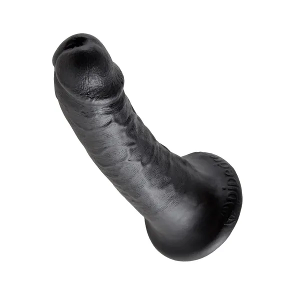 Sexshop - King Cock Cock 6 Inch Czarny - Dildo realistyczne z przyssawką - 15 cm - online