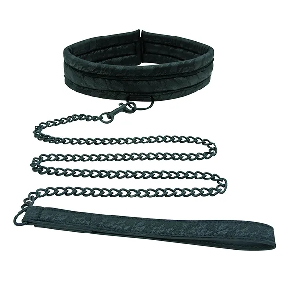 Sexshop - Sportsheets Midnight Lace Collar and Leash   - Obroża ze smyczką - online