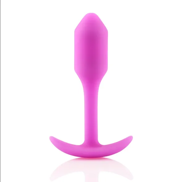 Sexshop - B-Vibe Snug Plug 1 Różowy - Plug analny z obciążnikiem - online
