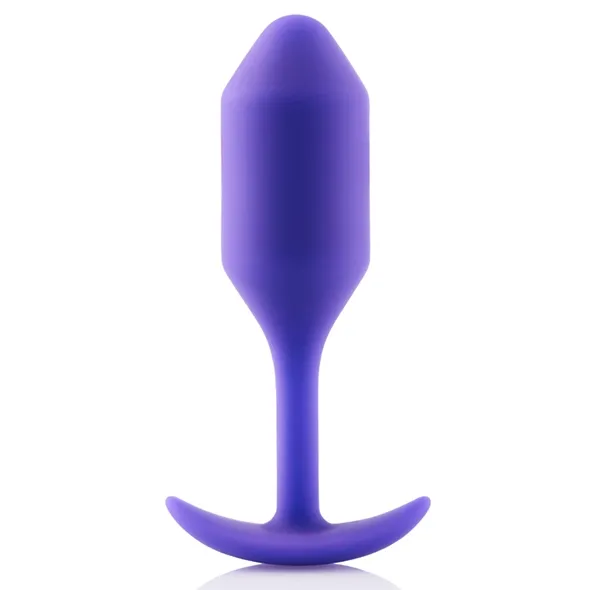Sexshop - B-Vibe Snug Plug 2 Fioletowy - Plug analny z obciążnikiem - online