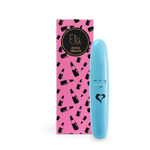 Sexshop - FeelzToys Ella Lipstick Vibrator  Niebieski - Nieduży wibrator jak szminka - online