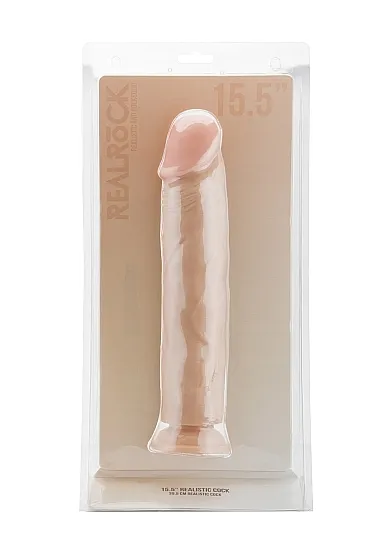Realrock PENIS 15,5" realistyczny DUŻY - Realistic Cock - 15,5 Inch - No Scrotum - Skin
