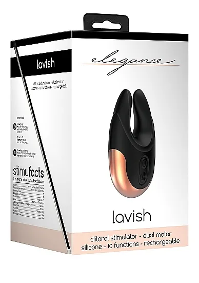 Stymulator łechtaczki MOCNY Lavish - Dual Motor Clitoral Stimulator - Lavish - Black