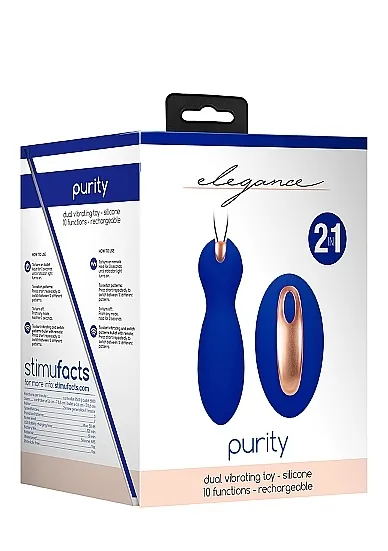 Jajeczko wibrujące KULKI DO MIĘŚNI KEGLA Purity - Dual Vibrating Toy - Purity - Blue