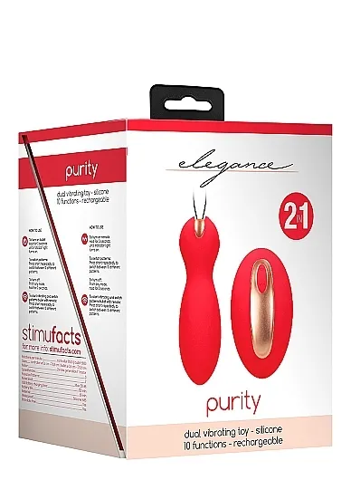 Jajeczko wibrujące KULKI DO MIĘŚNI KEGLA Purity - Dual Vibrating Toy - Purity - Red