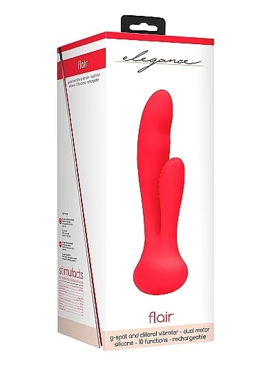 Stymulator punktu G oraz łechtaczki Flair - G-Spot and Clitoral Vibrator - Flair - Red
