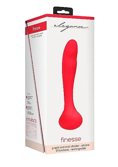 Stymulator punkt G lub prostaty Finesse - G-Spot and Prostate Vibrator - Finesse - Red