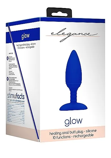 Podgrzewana Wtyczka Analna Glow - Heating Anal Butt Plug - Glow - Blue