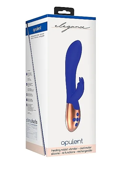 Podgrzewany wibrator stymulacja ŁECHTACZKI Opulent - Heating Rabbit Vibrator - Opulent - Blue