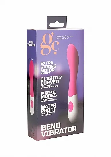 Wibrator do punktu G Silikonowy - Bend Vibrator - Pink