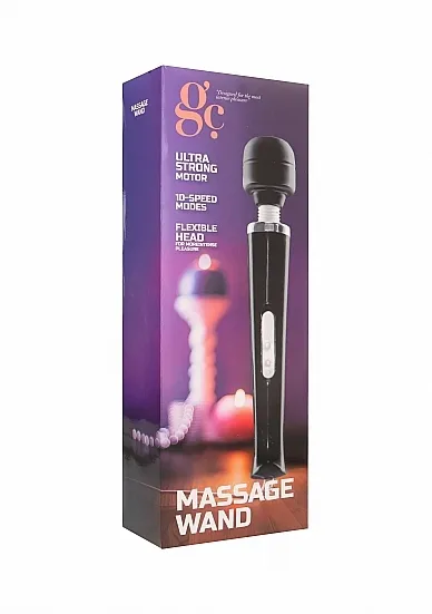 Masażer łechtaczki elastyczna główka - Massage Wand - Black