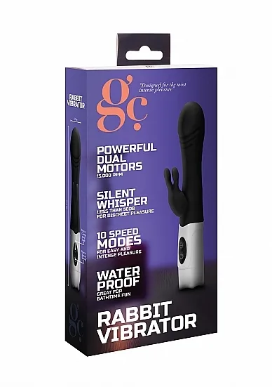 Wibrator KRÓLICZEK dwa mocne silniczki - Rabbit Vibrator - Black