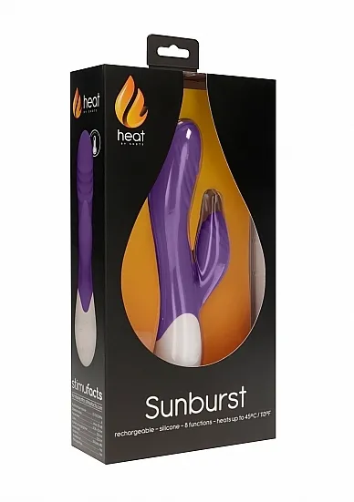 PODGRZEWANY wibrator RABBIT Punkt G  Sunburst - Sunburst - Rechargeable Heating G-Spot Rabbit VibratorÂ  - Purple