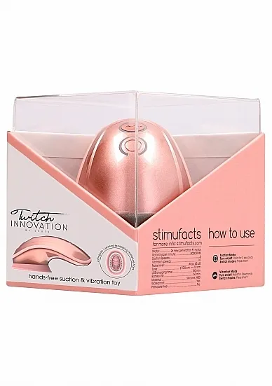 SSĄCY MASAŻER łechtaczki WIBRUJĄCY - Hands - free Suction & Vibration Toy - Rose Gold