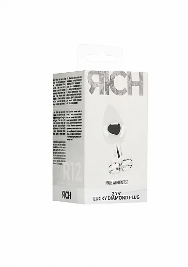 ZATYCZNA ANALNA zdobiona 2.75 Inch - Lucky Diamond Plug - 2.75 Inch - Silver