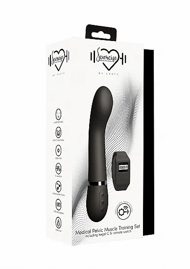 WIBRATOR do ćwiczenia mięśni Kegla WIBRUJĄCE GSPOT - Kegel G - Black