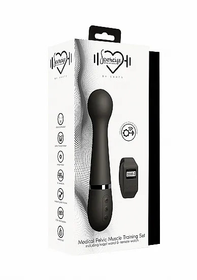 MASAŻER do ćwiczenia mięśni Kegla STYMULACJA - Kegel Wand - Black