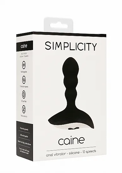 WIBRATOR analny CAINE - CAINE Anal vibrator - Black