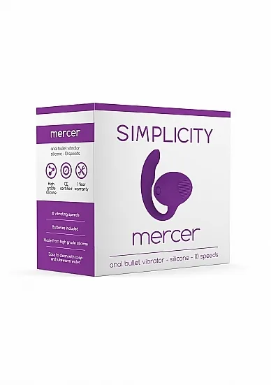 ZATYCZKA analna WIBRUJĄCA MERCER - MERCER Anal bullet vibrator - Purple