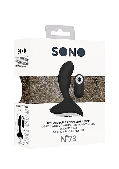 PLUG ANALNY No. 79  zdalnie sterowany - No. 79 - Rechargeable P-Spot Stimulator - Black