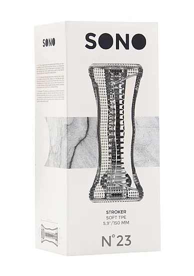 MASTURBATOR prążkowane wypełnienie No.23 -  No.23 - Stroker - Translucent