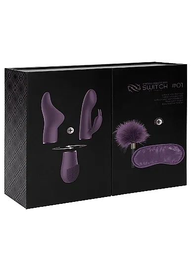 ZESTAW Kit #1 WIBRATOR z wymiennymi nakładkami - Kit #1 - Purple