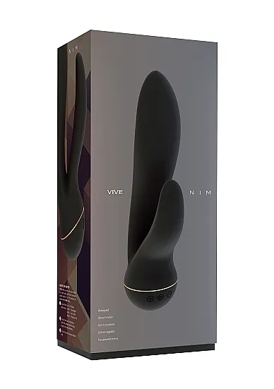 Wibrator Nim  STYMULATOR ŁECHTACZKI - Nim - Rabbit Vibrator - Black
