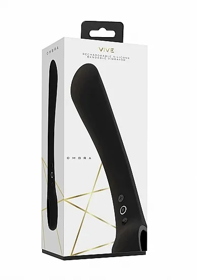 Wibrator Ombra WYGINANA GŁÓWKA - Ombra - Bendable Vibrator - Black