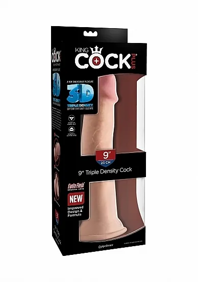Dildo z jądrami Triple Density - 9" Triple Density Cock - Flesh