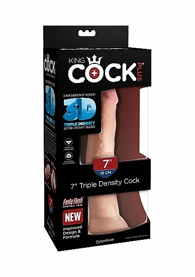 Dildo z jądrami Triple Density - 7" Triple Density Cock - Flesh