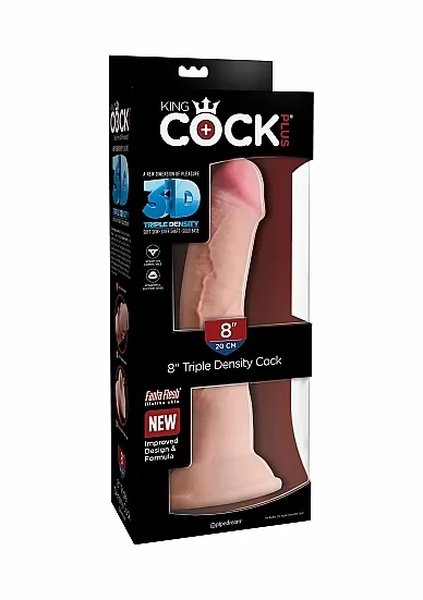 Dildo z jądrami Triple Density - 8" Triple Density Cock - Flesh