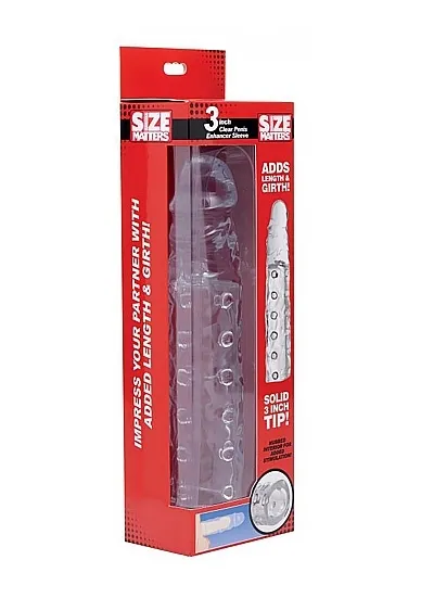 Przezroczysta nakładka na penisa 3 Inch - 3 Inch Clear Penis Enhancer Sleeve - Transparent