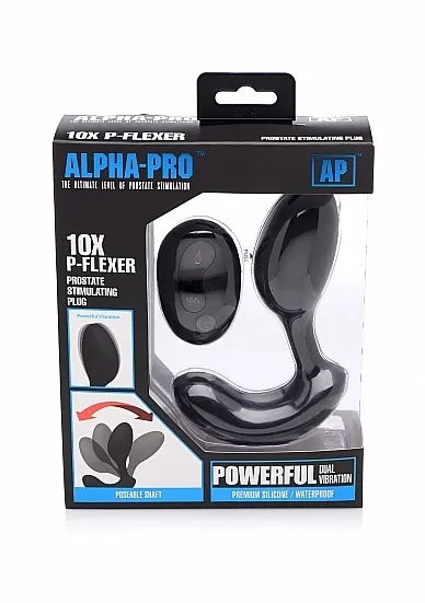 10X P-FLEXER Korek stymulujący prostatę - czarny AG250 - 10X P-FLEXER Prostate Stimulating Plug - Black