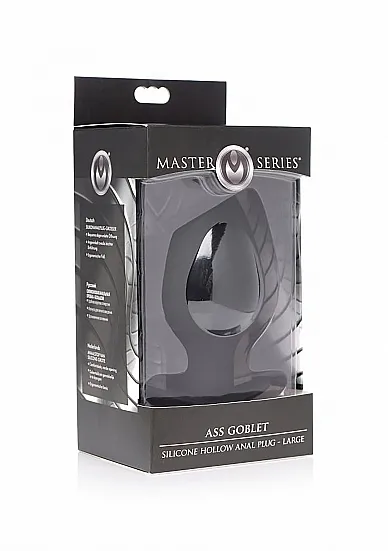 Duży silikonowy korek analny z kielichem Ass Goblet AF981-LARGE - Ass Goblet Silicone Hollow Anal Plug-Large